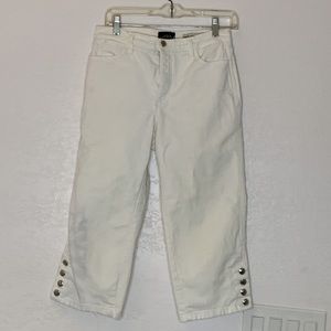 NYDJ 8P White Capri Jeans